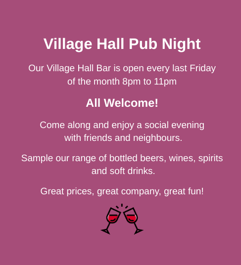 Village Hall Pub Night